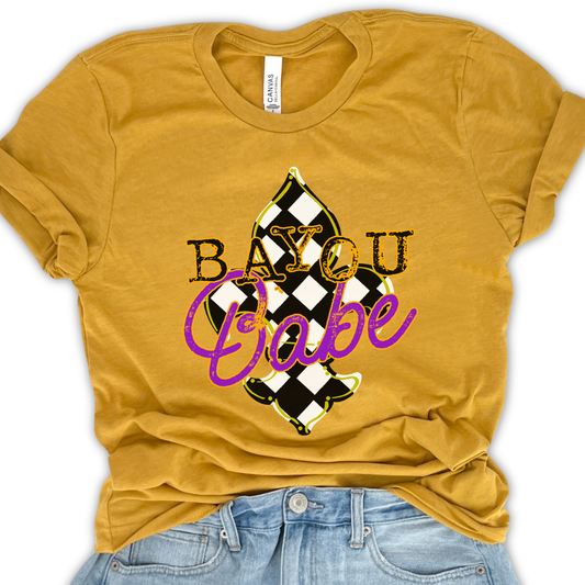 Bayou Babe Mardi Gras Fleur De Lis Graphic Tee | Spring 2026