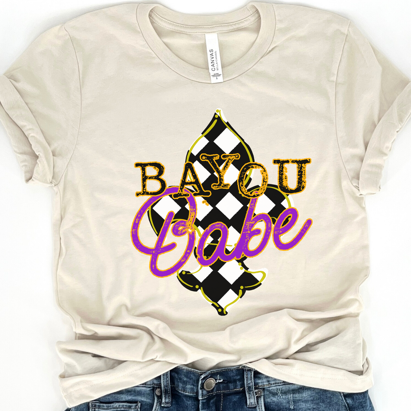 Bayou Babe Mardi Gras Fleur De Lis Graphic Tee | Spring 2026