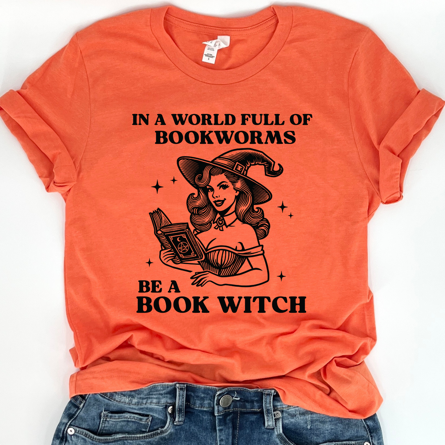 Halloween cute witch t-shirt, In a World full of books be a book witch