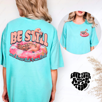 Psalm 46:10 Be Still Christian Flamingo T-Shirt | ATTA TOOD®
