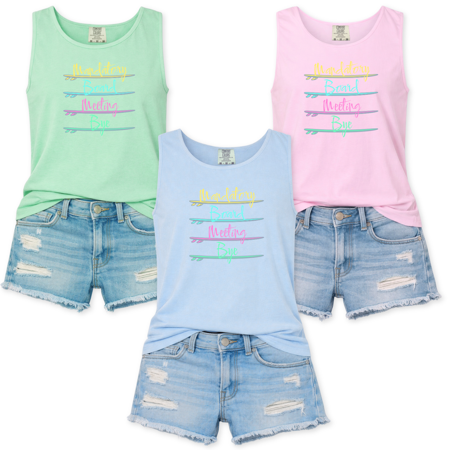Mandatory Board Meeting Surfboard Summer Tank Top | ATTA TOOD®
