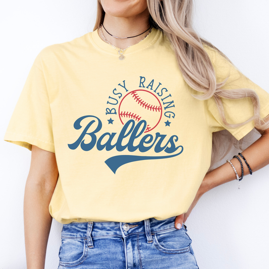 Busy raising ballers Comfort Colors® unisex graphic t-shirt