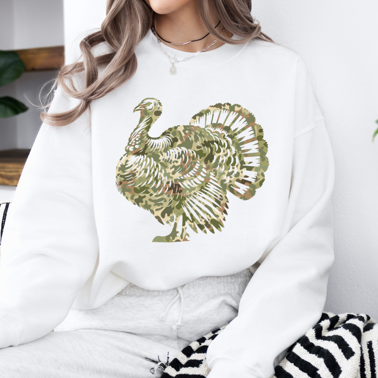 Camouflage Turkey unisex sweatshirt, Hunting Season