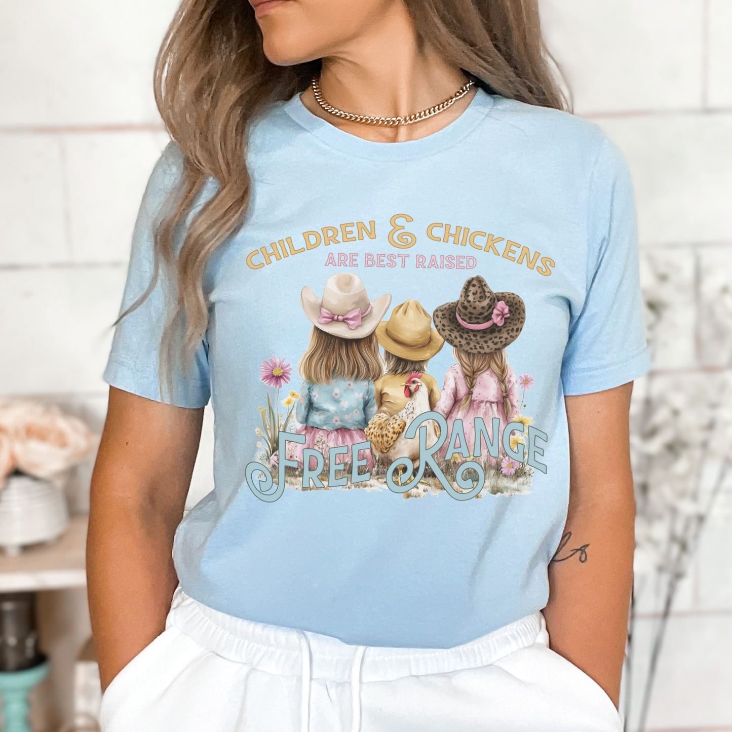Free Range Kids & Chickens Graphic Tee | Mom | Spring 2026