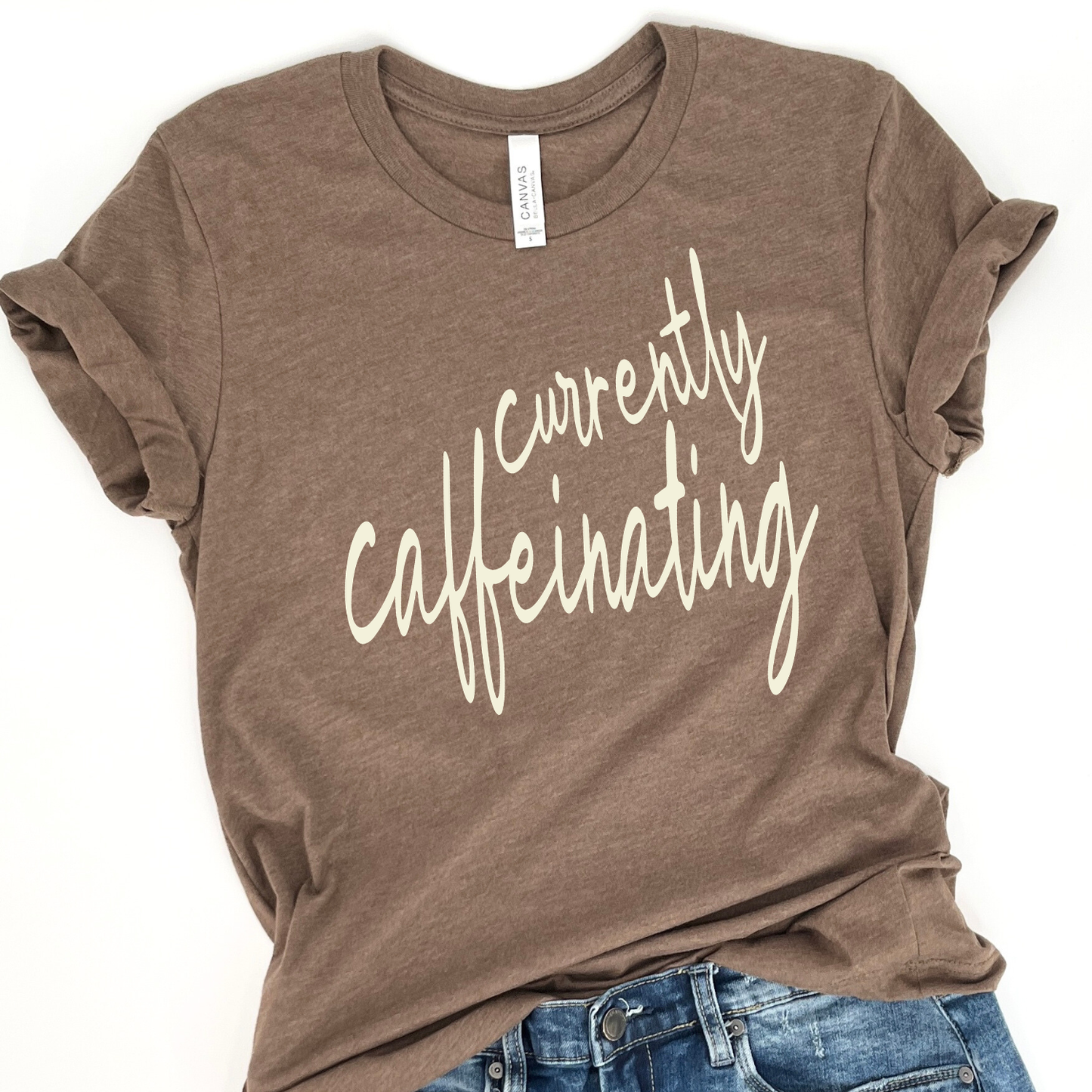 Currently Caffeinating Funny Coffee Graphic T-Shirt