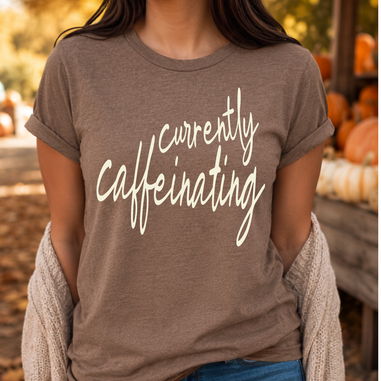 Currently Caffeinating Funny Coffee Graphic T-Shirt