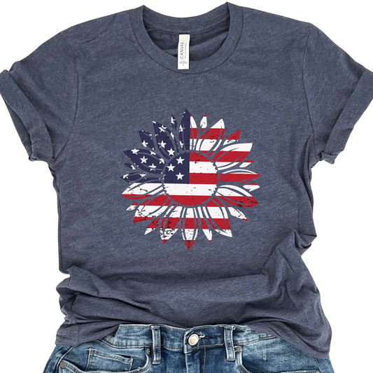 American Daisy Fourth of July graphic t-shirt