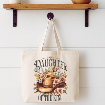 Daughter Of The King Western Tote Bag | Faithbased | ATTA TOOD®