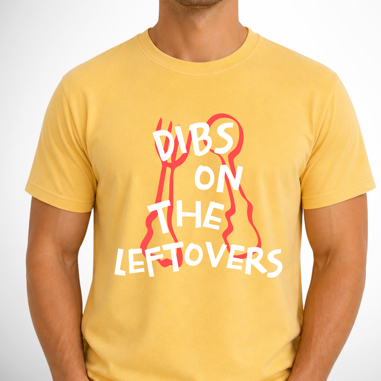 Dibs On The Leftovers Funny Thanksgiving Graphic Tee