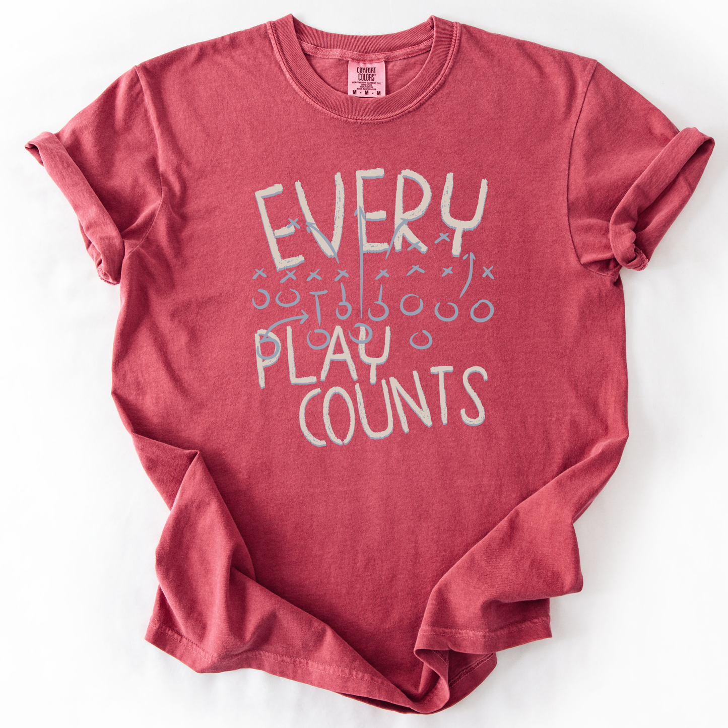 Every Play Counts Funny Football Game Day Graphic Tee
