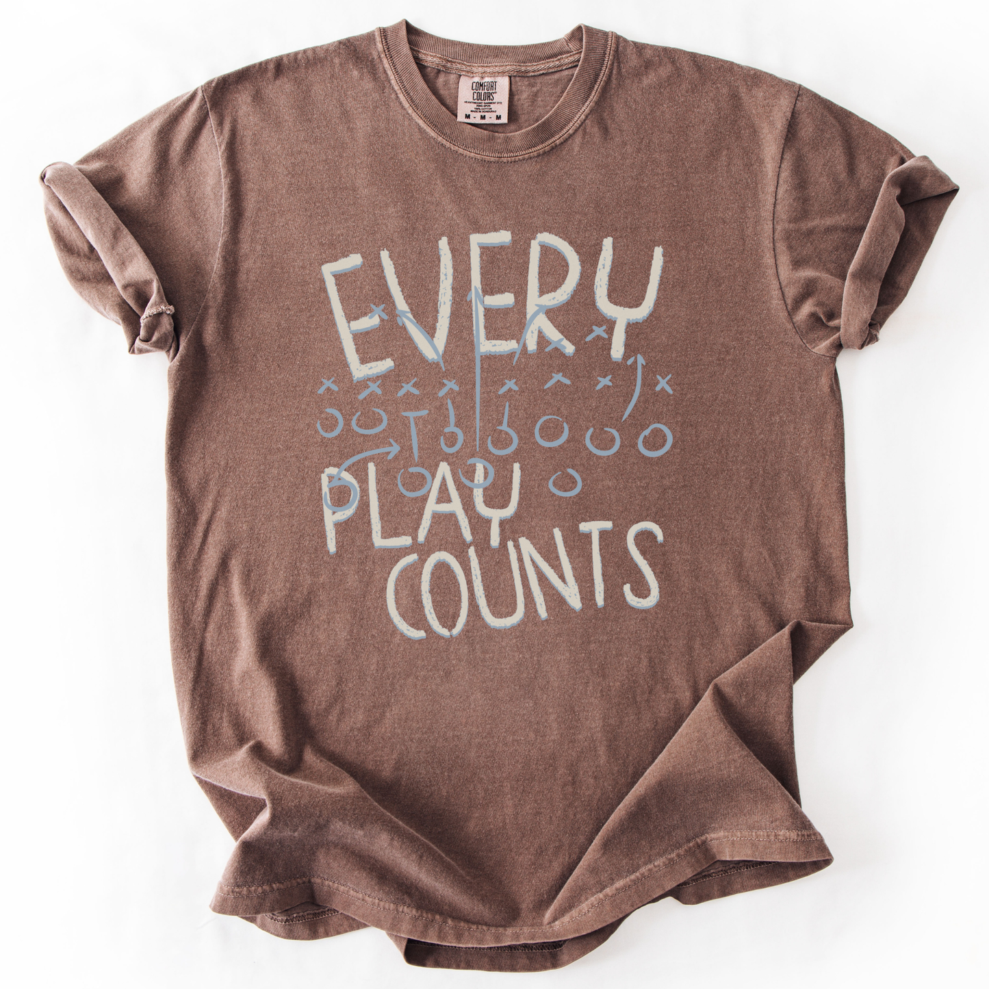 Every Play Counts Funny Football Game Day Graphic Tee