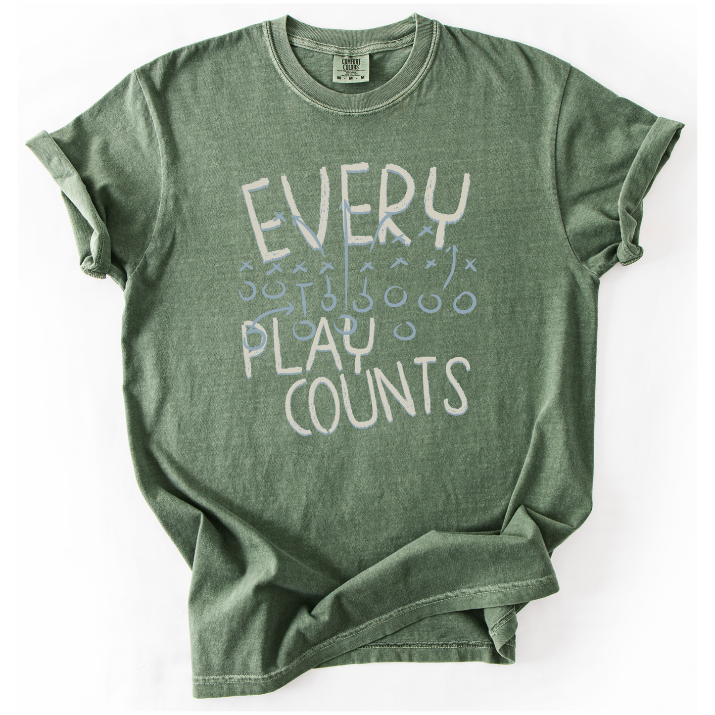 Every Play Counts Funny Football Game Day Graphic Tee