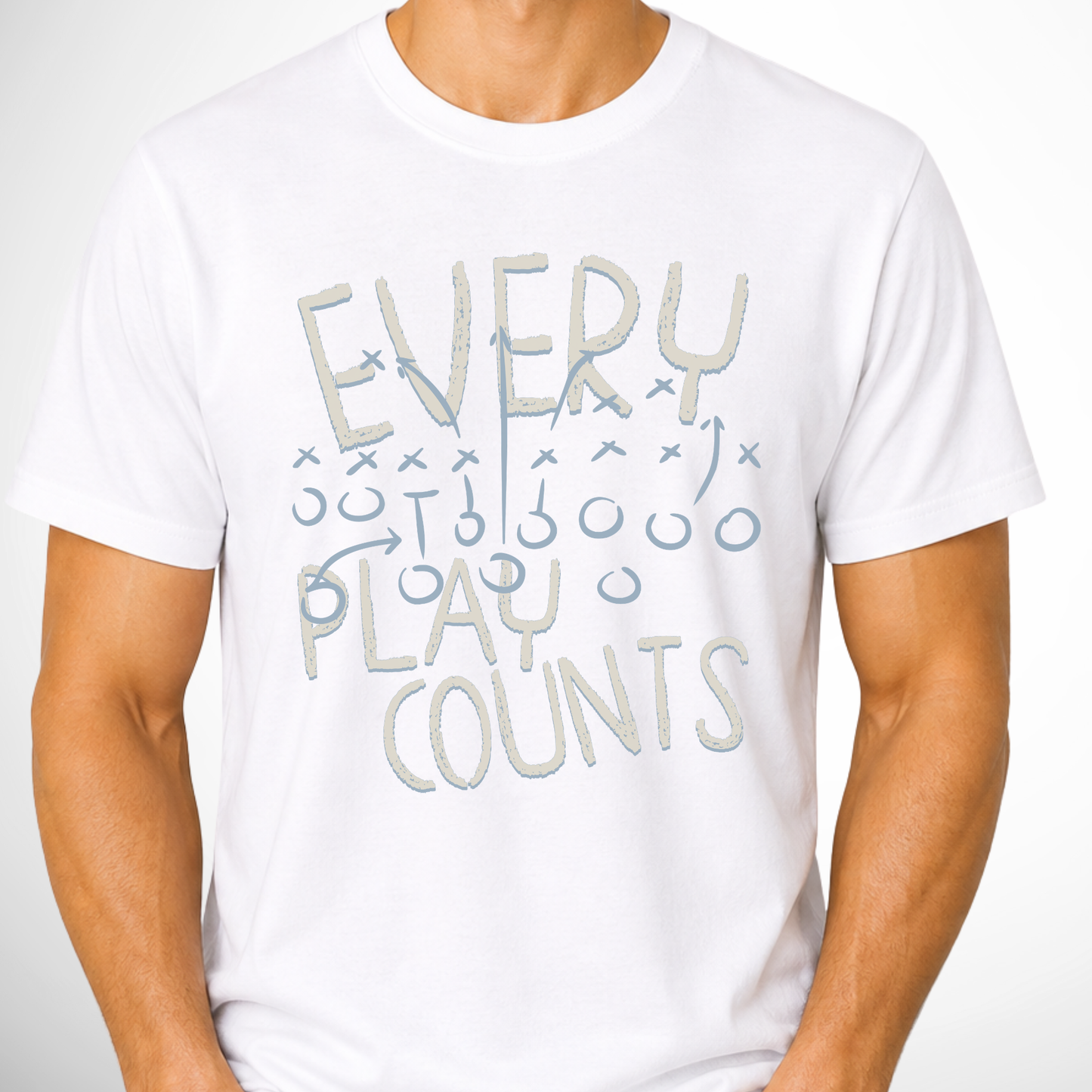 Every Play Counts Funny Football Game Day Graphic Tee