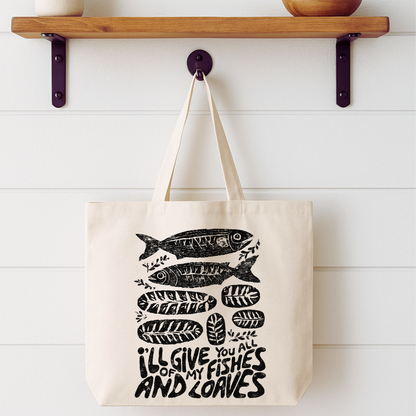 Fishes and Loaves Tote Bag | Faithbased | ATTA TOOD®