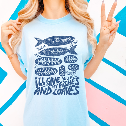 Fishes And Loaves Christian Faith Graphic T-Shirt | ATTA TOOD®