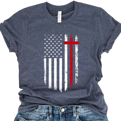 Distressed American Flag Unisex Graphic T-Shirt | ATTA TOOD®