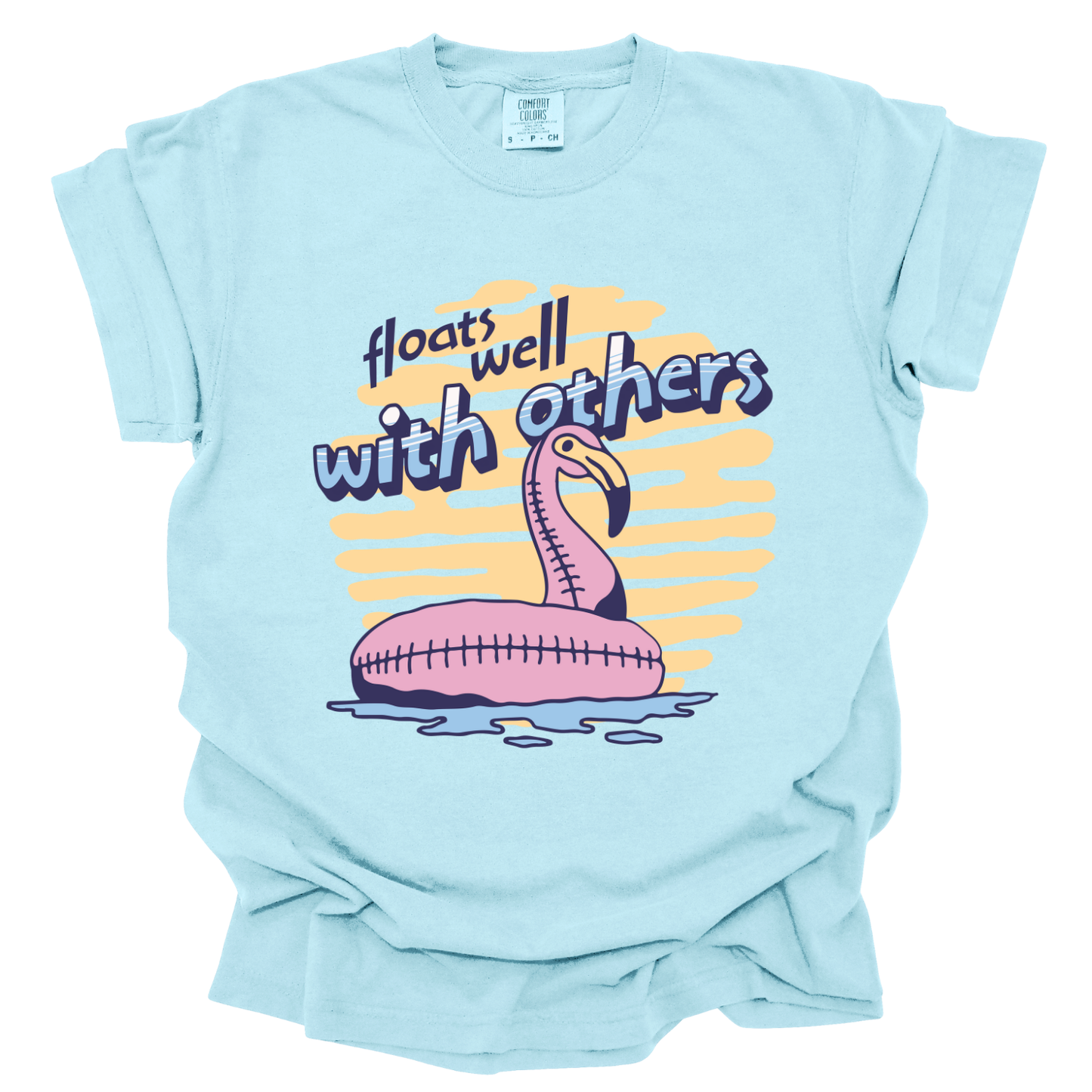 Funny summer graphic t-shirt, Flamingo top, Comfort Colors®