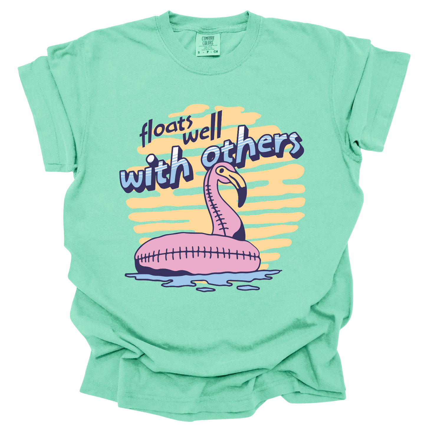 Funny summer graphic t-shirt, Flamingo top, Comfort Colors®