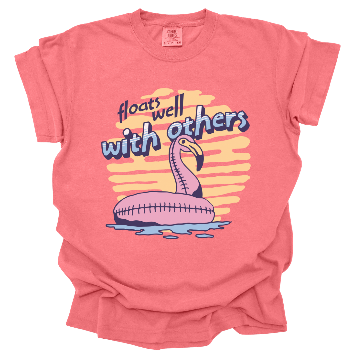 Funny summer graphic t-shirt, Flamingo top, Comfort Colors®