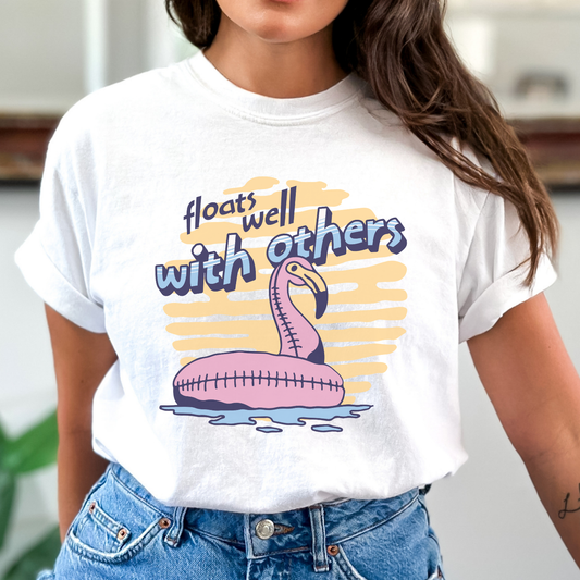 Funny summer graphic t-shirt, Flamingo top, Comfort Colors®