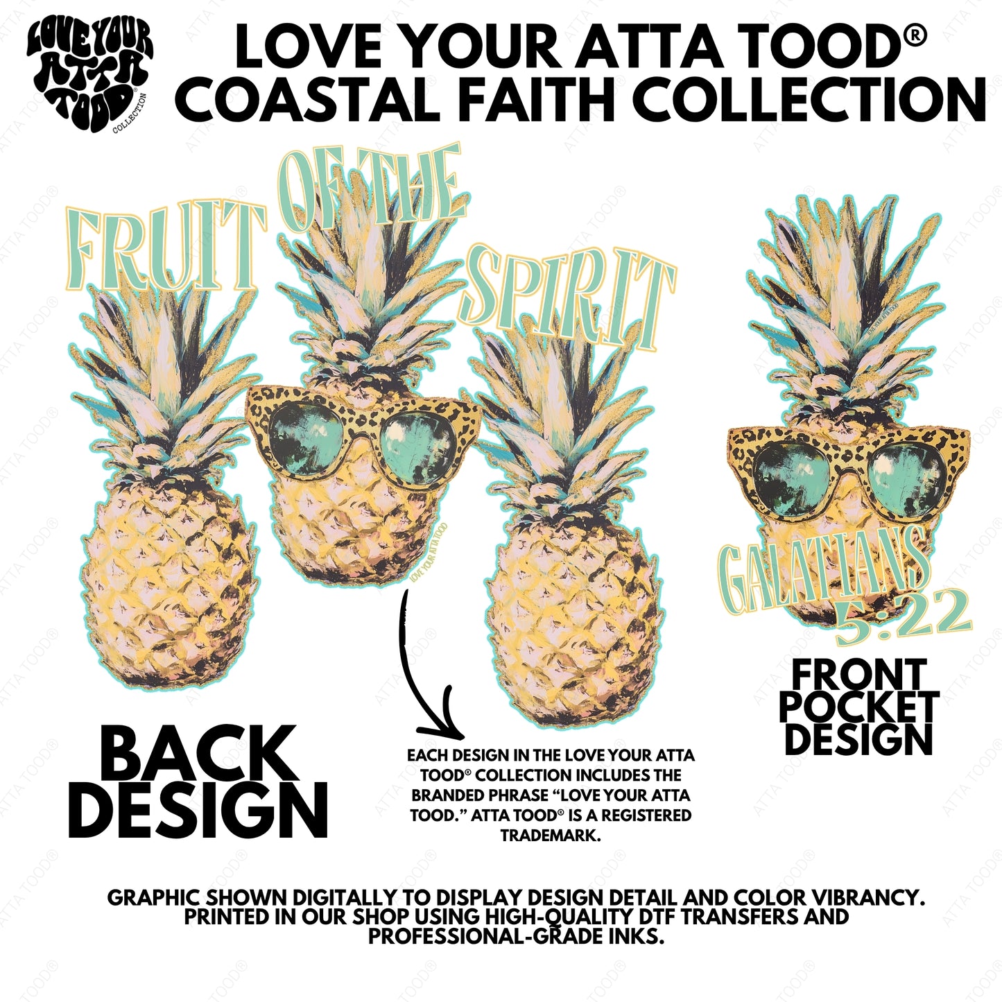 Pineapple Fruit Of The Spirit Faith Graphic Tee | ATTA TOOD