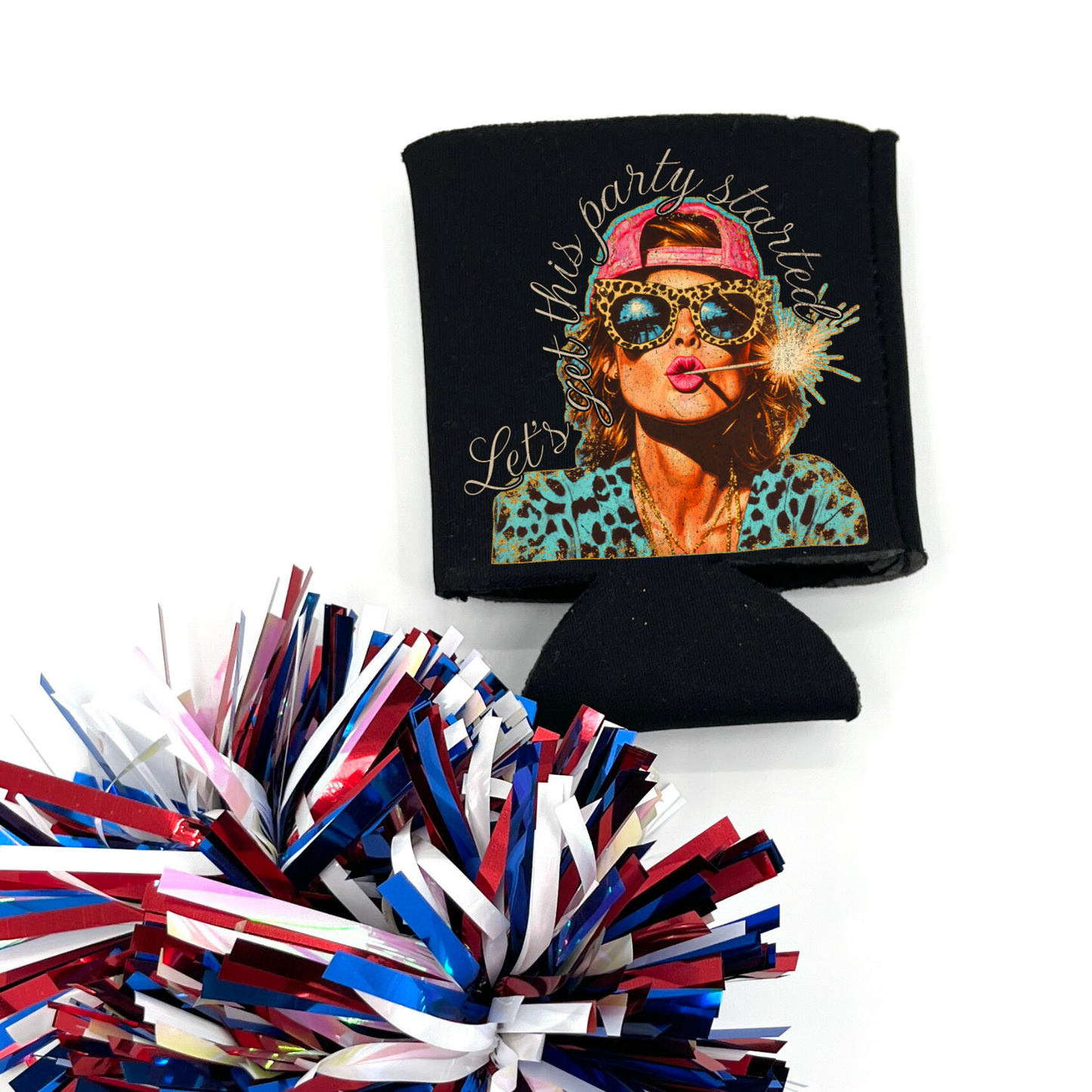 July 4th Sparkler Can Cooler | Lets Get This Party Started
