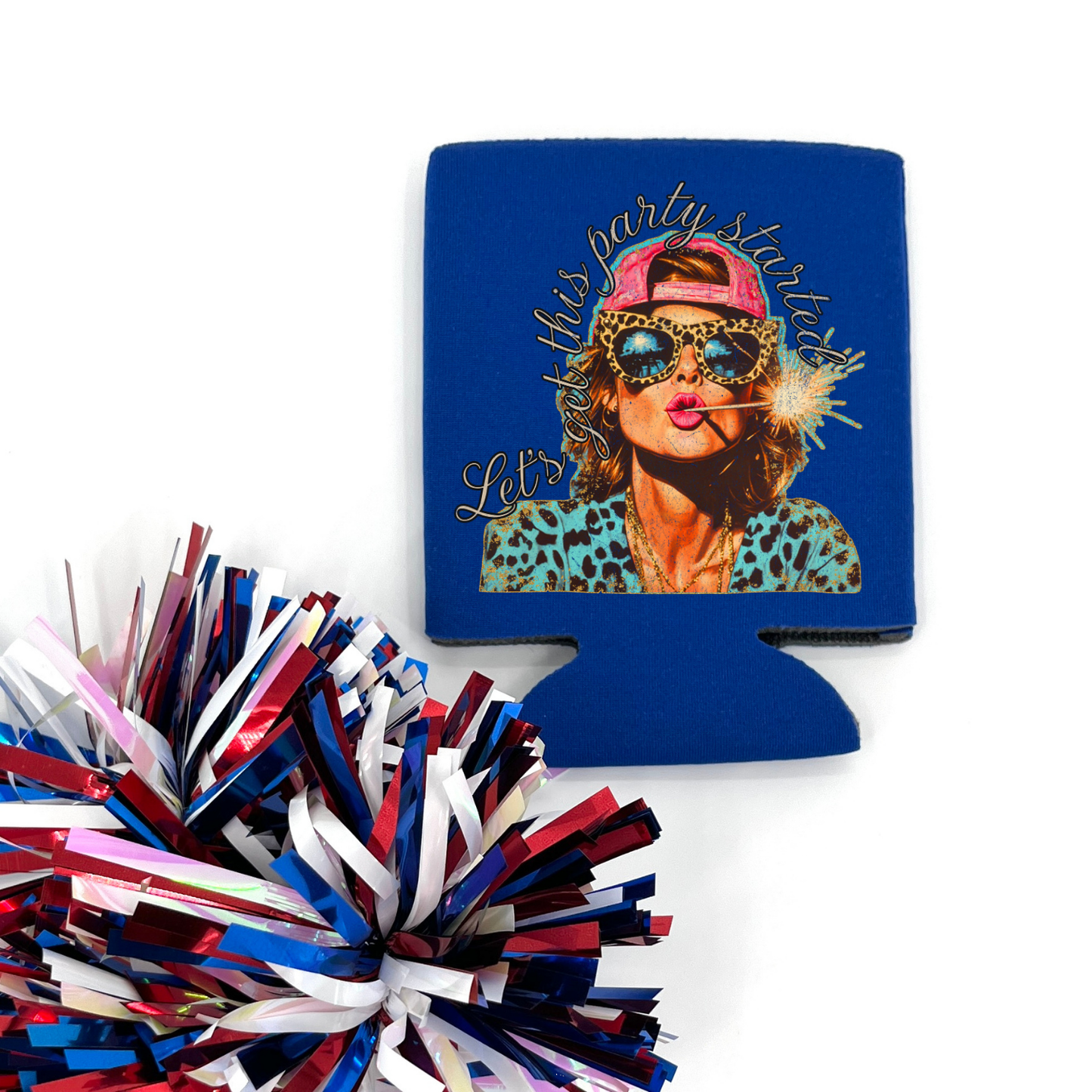 July 4th Sparkler Can Cooler | Lets Get This Party Started