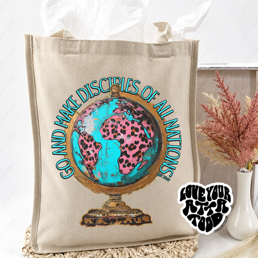 Matt 28:19 Go And Make Disciples Jumbo Tote Bag | ATTA TOOD®