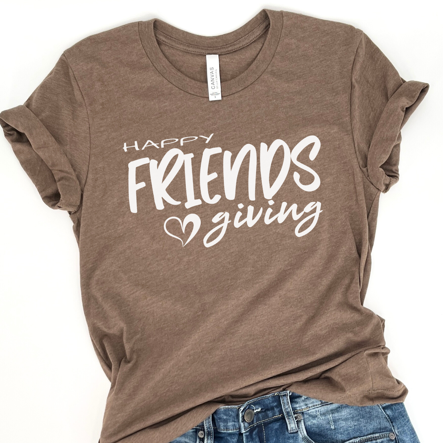 Happy Friendsgiving Graphic Thanksgiving Tee | Fall Season