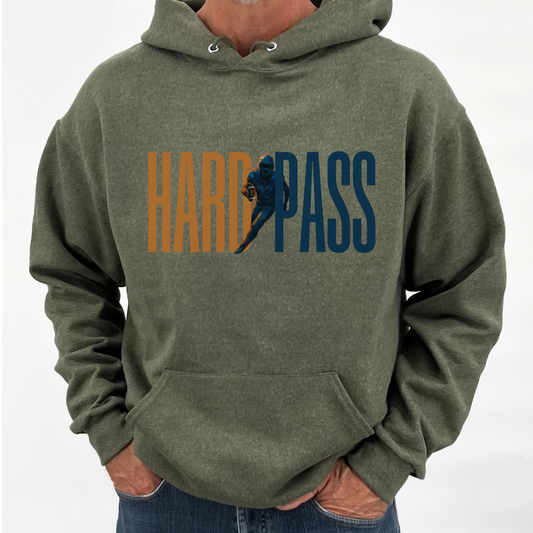 Hard pass football unisex hooded sweatshirt | ATTA TOOD®