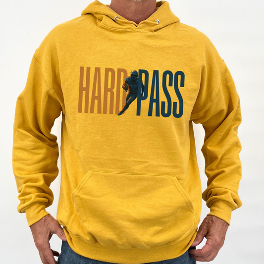 Hard pass football unisex hooded sweatshirt | ATTA TOOD®