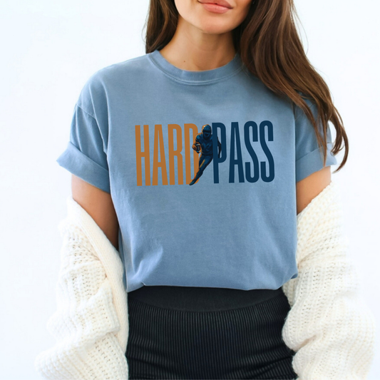 Hard Pass football Comfort Colors® unisex graphic t-shirt | ATTA TOOD®