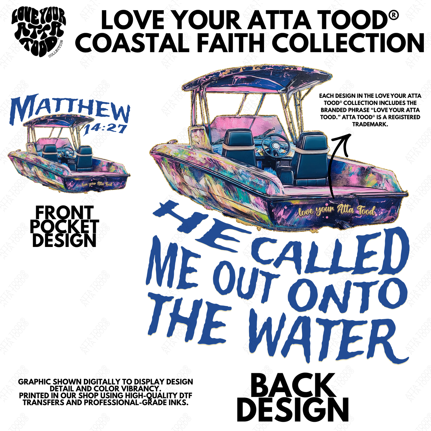 Boat Graphic Hoodie | Christian Bible Verse | Coastal