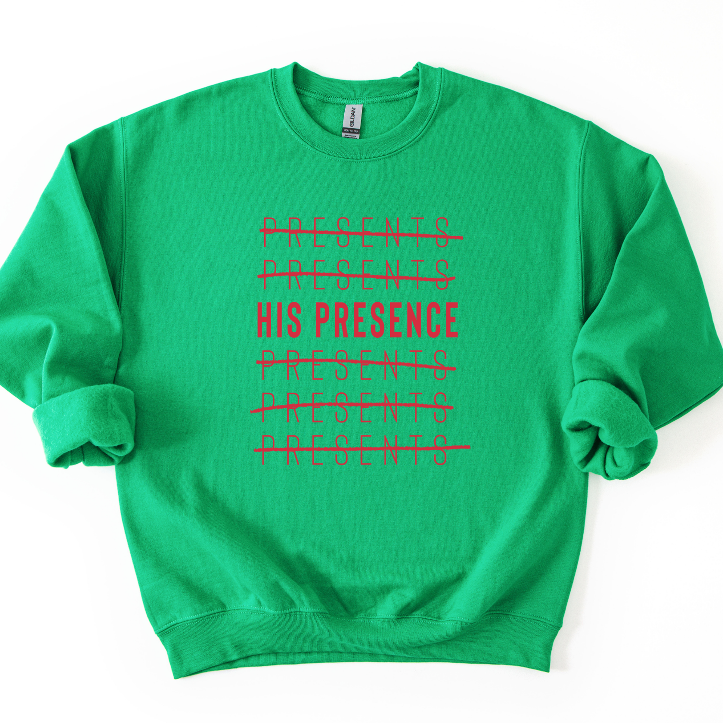 HIs presence Christian Faith Christmas Graphic Sweatshirt