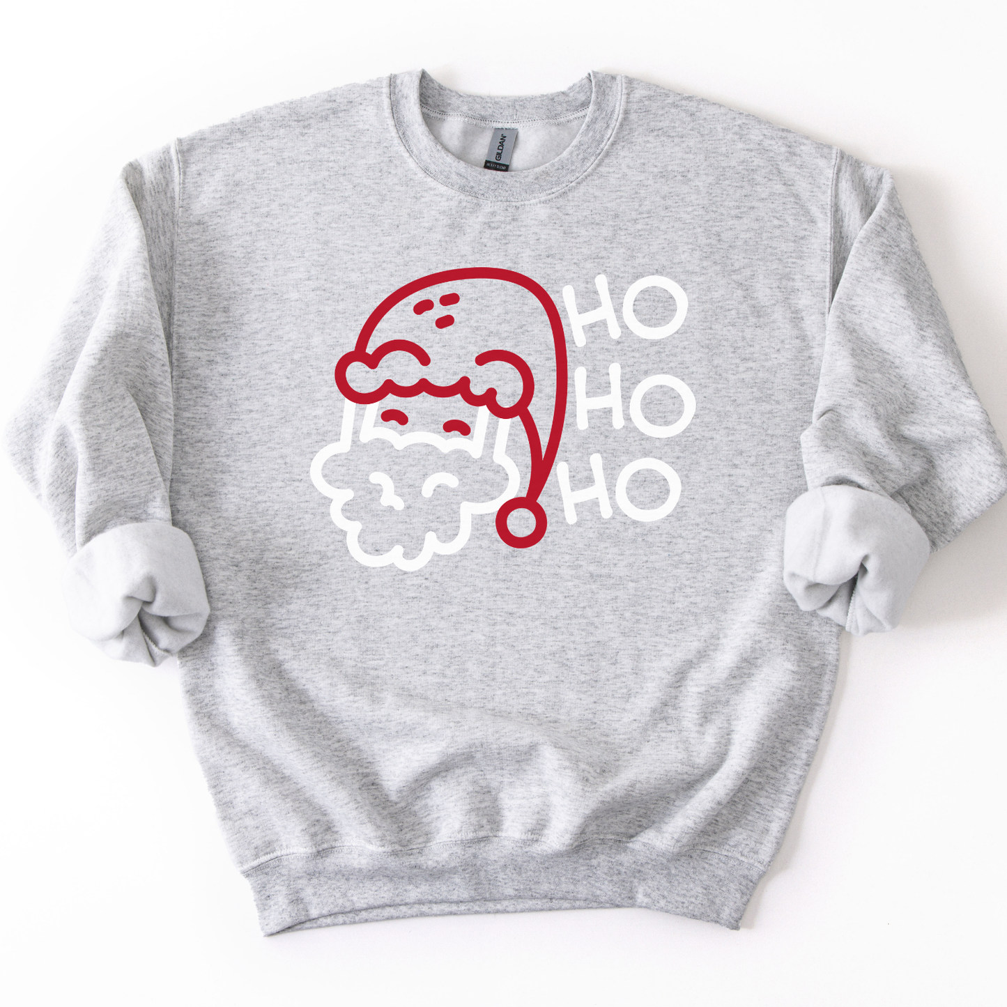 HO HO HO Funny Christmas Santa Graphic Sweatshirt