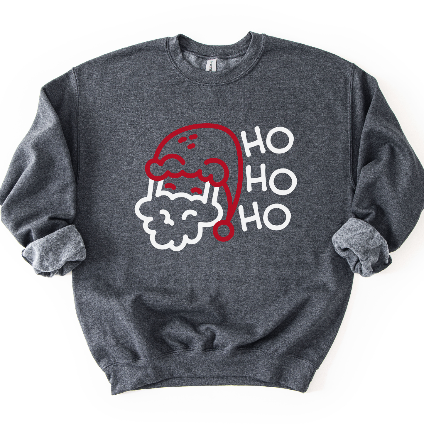 HO HO HO Funny Christmas Santa Graphic Sweatshirt