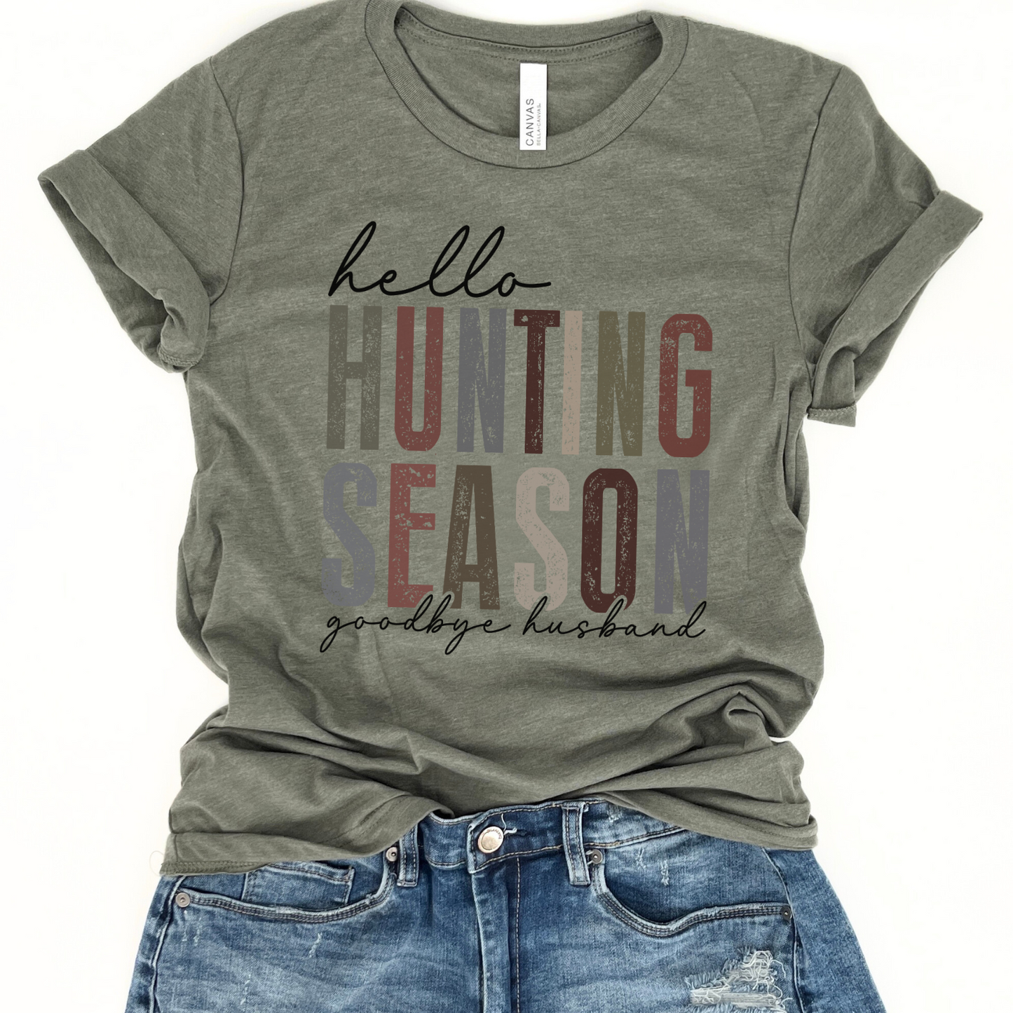 Hello hunting season goodbye husband funny t-shirt