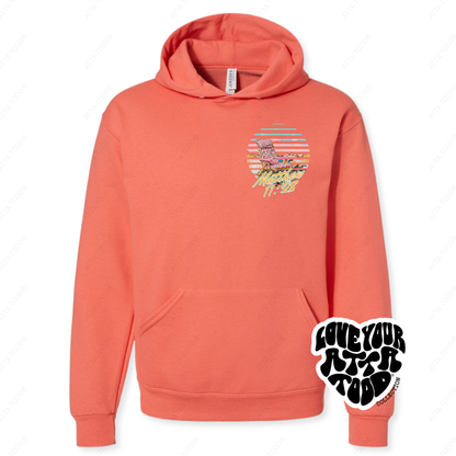 Beach Chair Christian Graphic Hoodie | Pink Leopard | Faith