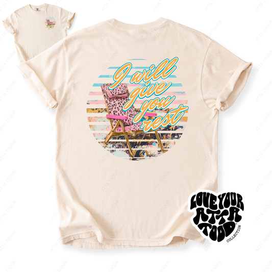 Matthew 11:28 I Will Give Your Rest Christian T-Shirt | ATTA TOOD®