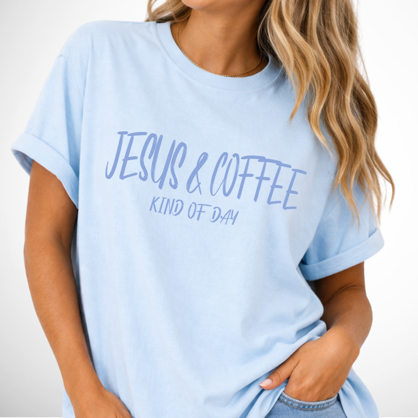Jesus and Coffee Christian Faith Graphic T-Shirt