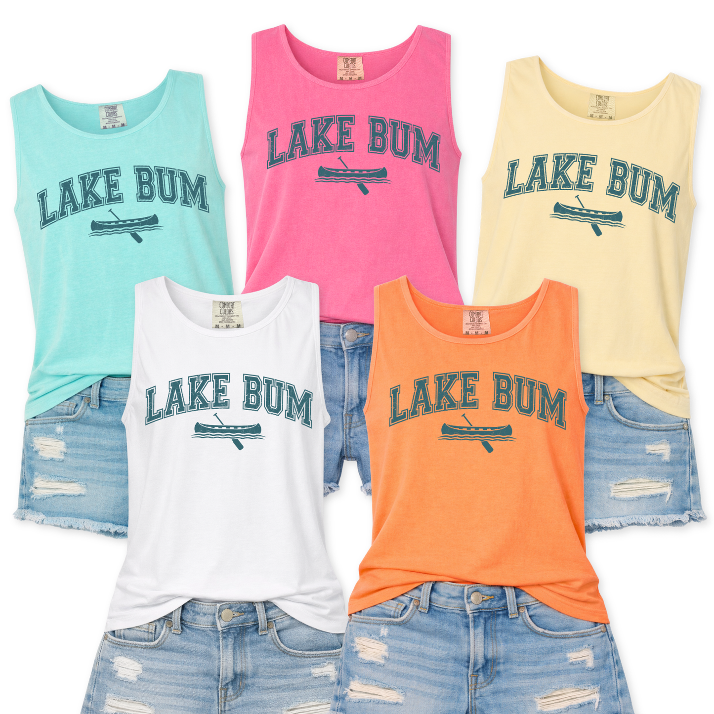 Lake Bum Summer Graphic Tank Top | ATTA TOOD®
