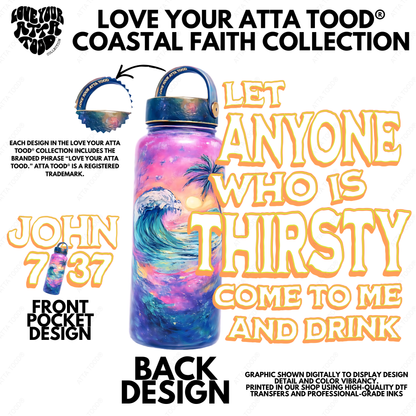 John 7:37 Tropical Water Bottle Christian Sweatshirt | ATTA TOOD®