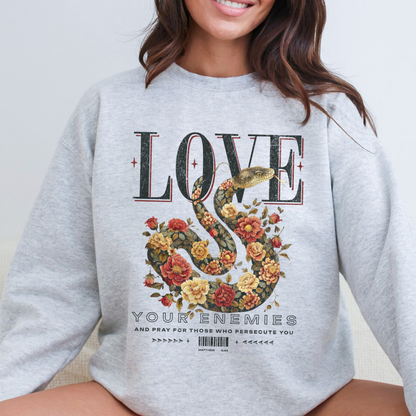 Love Your Enemies Christian Graphic Sweatshirt | ATTA TOOD®