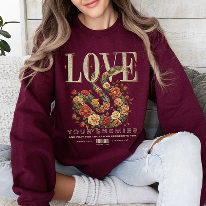 Love Your Enemies Christian Graphic Sweatshirt | ATTA TOOD®