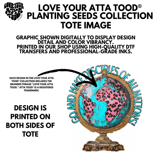 Matthew 28:19 Go And Make Disciples Jumbo Tote Bag | ATTA TOOD®