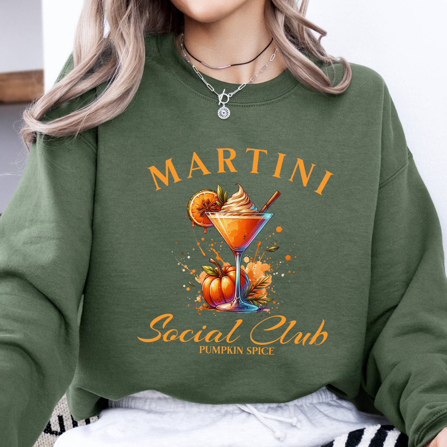 Pumpkin Martini social club fall sweatshirt