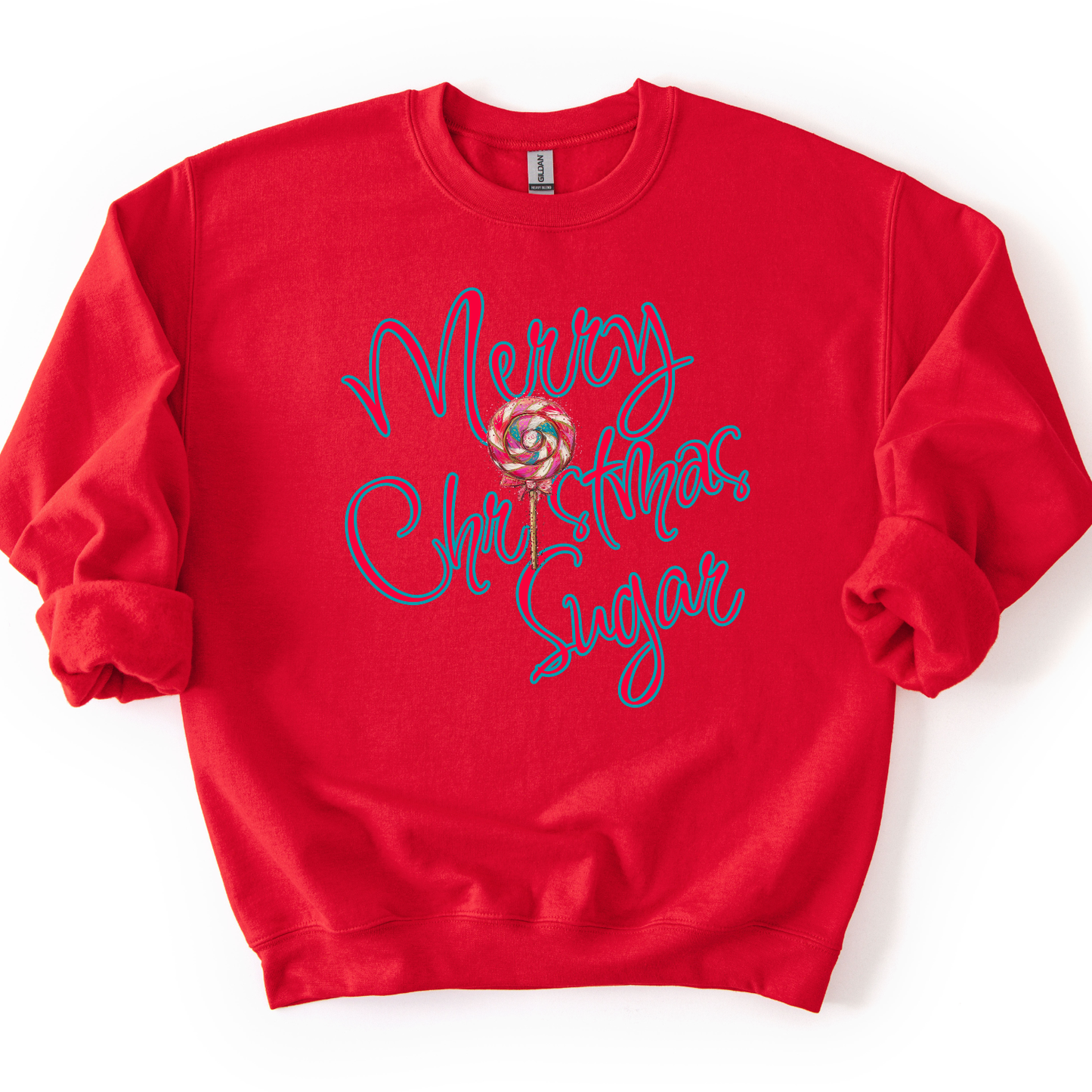 Merry Christmas Sugar Holiday Candy Graphic Sweatshirt