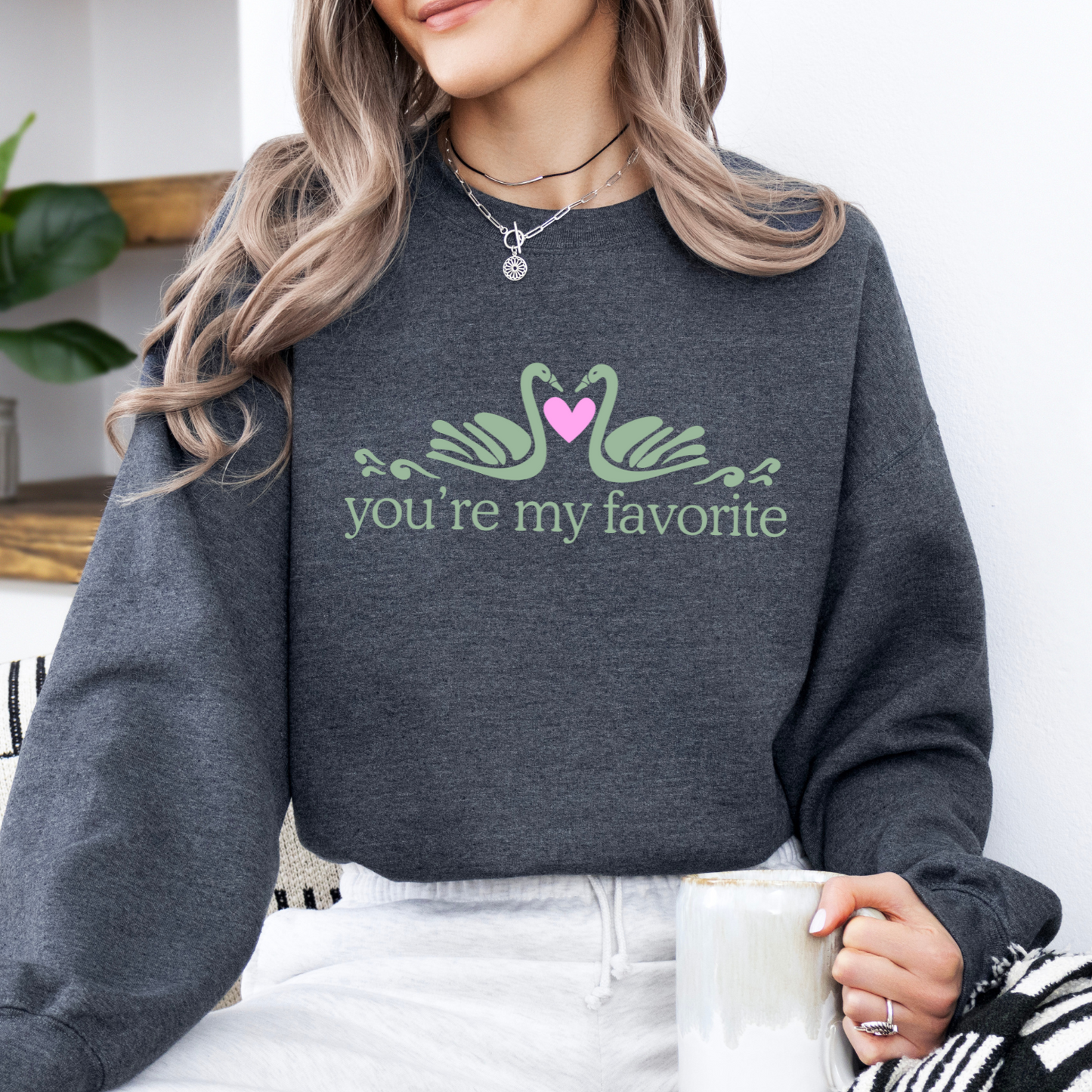 My favorite Valentine's women's sweatshirt, Love Doves