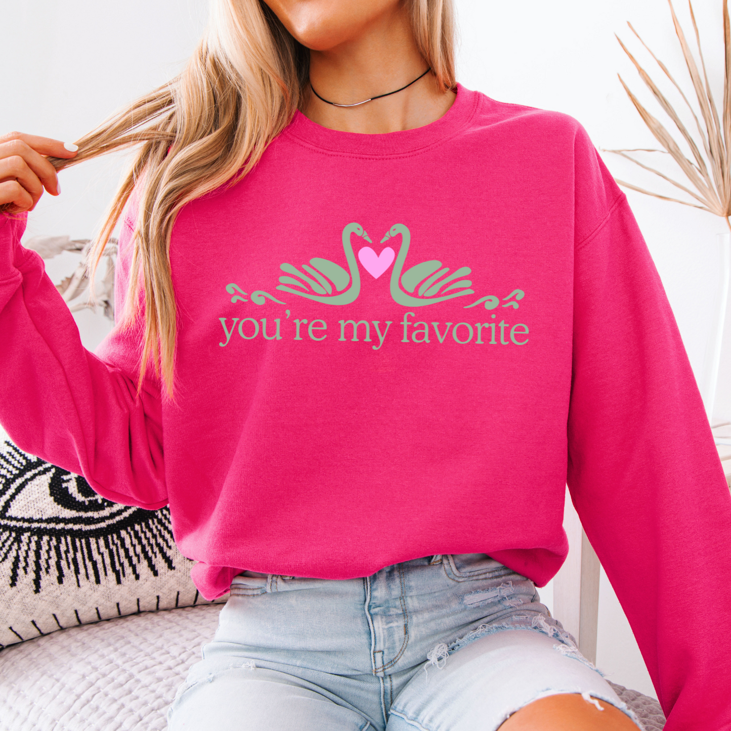 My favorite Valentine's women's sweatshirt, Love Doves
