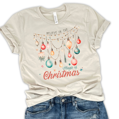 Christmas ornaments and lights t-shirt